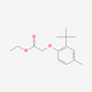 molecular formula C15H22O3 B3600263 Ethyl 2-(2-tert-butyl-4-methylphenoxy)acetate 