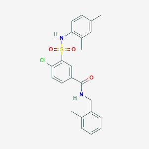 4-chloro-3-{[(2,4-dimethylphenyl)amino]sulfonyl}-N-(2-methylbenzyl)benzamide