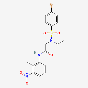 N~2~-[(4-bromophenyl)sulfonyl]-N~2~-ethyl-N~1~-(2-methyl-3-nitrophenyl)glycinamide