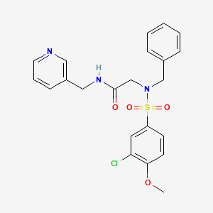 2-(N-BENZYL3-CHLORO-4-METHOXYBENZENESULFONAMIDO)-N-[(PYRIDIN-3-YL)METHYL]ACETAMIDE