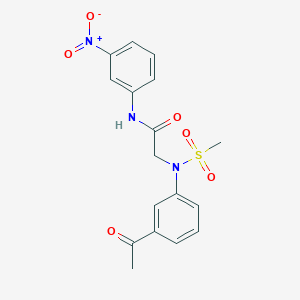 N~2~-(3-acetylphenyl)-N~2~-(methylsulfonyl)-N~1~-(3-nitrophenyl)glycinamide