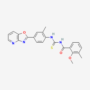 2-methoxy-3-methyl-N-{[2-methyl-4-([1,3]oxazolo[4,5-b]pyridin-2-yl)phenyl]carbamothioyl}benzamide