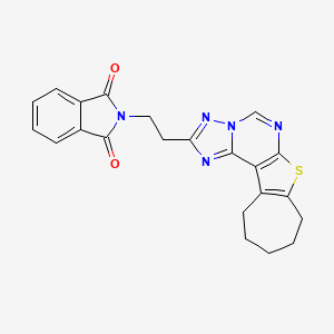 2-[2-(9,10,11,12-tetrahydro-8H-cyclohepta[4,5]thieno[3,2-e][1,2,4]triazolo[1,5-c]pyrimidin-2-yl)ethyl]-1H-isoindole-1,3(2H)-dione