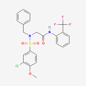 N~2~-benzyl-N~2~-[(3-chloro-4-methoxyphenyl)sulfonyl]-N~1~-[2-(trifluoromethyl)phenyl]glycinamide