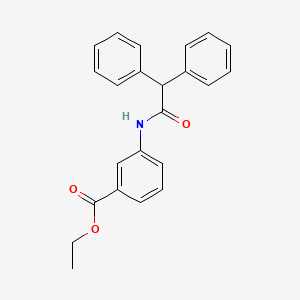 molecular formula C23H21NO3 B3600394 ethyl 3-[(diphenylacetyl)amino]benzoate 