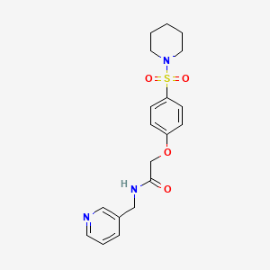 2-[4-(1-piperidinylsulfonyl)phenoxy]-N-(3-pyridinylmethyl)acetamide