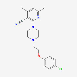 2-{4-[2-(4-chlorophenoxy)ethyl]-1-piperazinyl}-4,6-dimethylnicotinonitrile