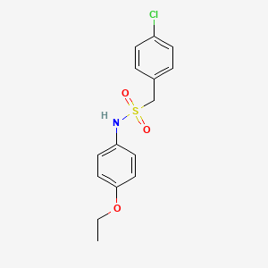 molecular formula C15H16ClNO3S B3600427 1-(4-chlorophenyl)-N-(4-ethoxyphenyl)methanesulfonamide 