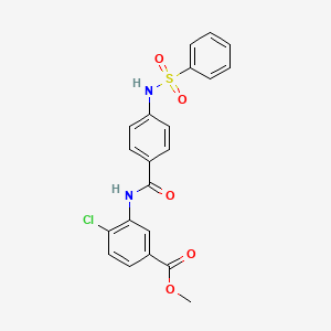 methyl 4-chloro-3-({4-[(phenylsulfonyl)amino]benzoyl}amino)benzoate