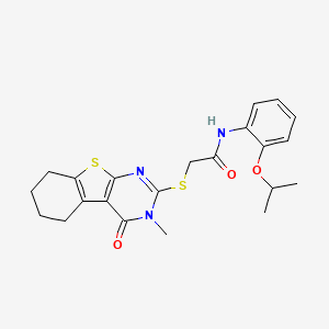 N-(2-ISOPROPOXYPHENYL)-2-[(3-METHYL-4-OXO-3,4,5,6,7,8-HEXAHYDRO[1]BENZOTHIENO[2,3-D]PYRIMIDIN-2-YL)SULFANYL]ACETAMIDE