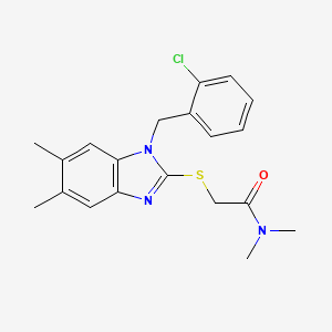 2-{[1-(2-chlorobenzyl)-5,6-dimethyl-1H-benzimidazol-2-yl]thio}-N,N-dimethylacetamide