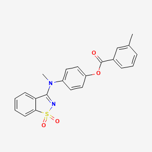 4-[(1,1-dioxo-1H-1,2-benzisothiazol-3-yl)(methyl)amino]phenyl 3-methylbenzoate