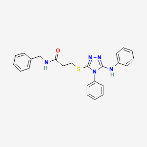 3-[(5-anilino-4-phenyl-4H-1,2,4-triazol-3-yl)thio]-N-benzylpropanamide