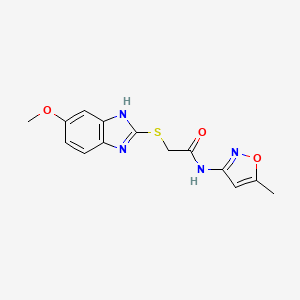 2-[(5-methoxy-1H-benzimidazol-2-yl)thio]-N-(5-methyl-3-isoxazolyl)acetamide