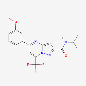 N-isopropyl-5-(3-methoxyphenyl)-7-(trifluoromethyl)pyrazolo[1,5-a]pyrimidine-2-carboxamide