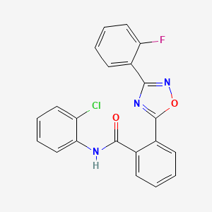 N-(2-chlorophenyl)-2-[3-(2-fluorophenyl)-1,2,4-oxadiazol-5-yl]benzamide