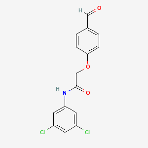 molecular formula C15H11Cl2NO3 B3600549 N-(3,5-dichlorophenyl)-2-(4-formylphenoxy)acetamide 