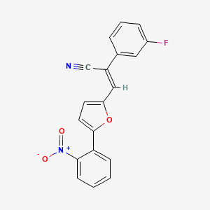 molecular formula C19H11FN2O3 B3600581 2-(3-fluorophenyl)-3-[5-(2-nitrophenyl)-2-furyl]acrylonitrile 