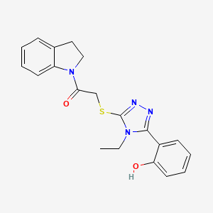 2-(5-{[2-(2,3-dihydro-1H-indol-1-yl)-2-oxoethyl]thio}-4-ethyl-4H-1,2,4-triazol-3-yl)phenol