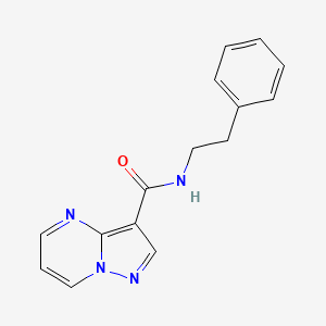 molecular formula C15H14N4O B3600614 N-(2-phenylethyl)pyrazolo[1,5-a]pyrimidine-3-carboxamide 