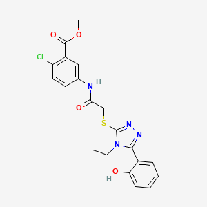 methyl 2-chloro-5-[({[4-ethyl-5-(2-hydroxyphenyl)-4H-1,2,4-triazol-3-yl]thio}acetyl)amino]benzoate