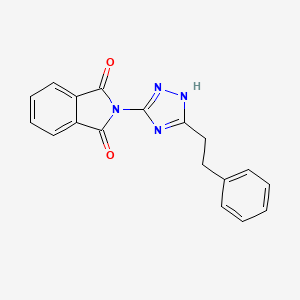 molecular formula C18H14N4O2 B3600644 2-[3-(2-phenylethyl)-1H-1,2,4-triazol-5-yl]-1H-isoindole-1,3(2H)-dione 