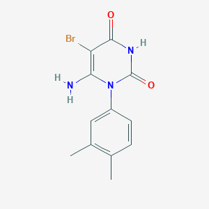 6-AMINO-5-BROMO-1-(3,4-DIMETHYLPHENYL)-1,2,3,4-TETRAHYDROPYRIMIDINE-2,4-DIONE