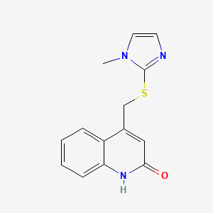 4-{[(1-methyl-1H-imidazol-2-yl)thio]methyl}-2(1H)-quinolinone