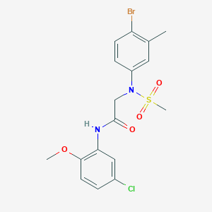 N~2~-(4-bromo-3-methylphenyl)-N~1~-(5-chloro-2-methoxyphenyl)-N~2~-(methylsulfonyl)glycinamide