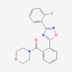 molecular formula C19H16FN3O3 B3600692 4-{2-[3-(2-fluorophenyl)-1,2,4-oxadiazol-5-yl]benzoyl}morpholine 