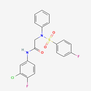 N~1~-(3-chloro-4-fluorophenyl)-N~2~-[(4-fluorophenyl)sulfonyl]-N~2~-phenylglycinamide