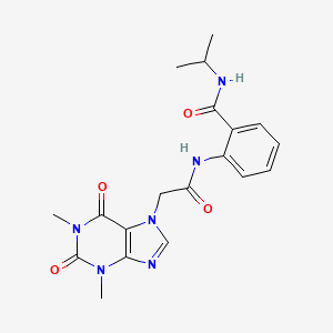 2-{[(1,3-dimethyl-2,6-dioxo-1,2,3,6-tetrahydro-7H-purin-7-yl)acetyl]amino}-N-isopropylbenzamide