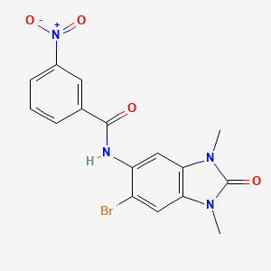 N-(6-bromo-1,3-dimethyl-2-oxo-2,3-dihydro-1H-benzimidazol-5-yl)-3-nitrobenzamide