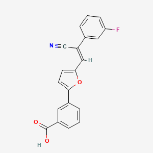 molecular formula C20H12FNO3 B3600734 3-{5-[(Z)-2-cyano-2-(3-fluorophenyl)ethenyl]furan-2-yl}benzoic acid 