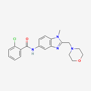 2-chloro-N-[1-methyl-2-(4-morpholinylmethyl)-1H-benzimidazol-5-yl]benzamide