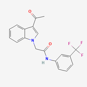 molecular formula C19H15F3N2O2 B3600768 2-(3-acetyl-1H-indol-1-yl)-N-[3-(trifluoromethyl)phenyl]acetamide 