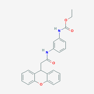 molecular formula C24H22N2O4 B3600771 ETHYL N-(3-{[2-(9H-XANTHEN-9-YL)ACETYL]AMINO}PHENYL)CARBAMATE 