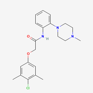 2-(4-chloro-3,5-dimethylphenoxy)-N-[2-(4-methyl-1-piperazinyl)phenyl]acetamide