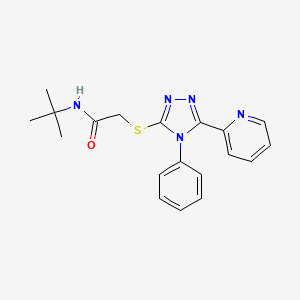 N-(tert-butyl)-2-{[4-phenyl-5-(2-pyridinyl)-4H-1,2,4-triazol-3-yl]thio}acetamide