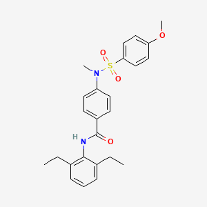 molecular formula C25H28N2O4S B3600851 N-(2,6-diethylphenyl)-4-[[(4-methoxyphenyl)sulfonyl](methyl)amino]benzamide 