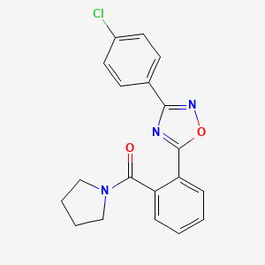 3-(4-chlorophenyl)-5-[2-(1-pyrrolidinylcarbonyl)phenyl]-1,2,4-oxadiazole