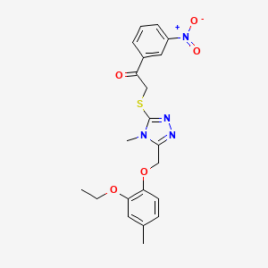 2-({5-[(2-ethoxy-4-methylphenoxy)methyl]-4-methyl-4H-1,2,4-triazol-3-yl}thio)-1-(3-nitrophenyl)ethanone