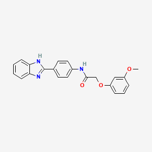 molecular formula C22H19N3O3 B3600896 N-[4-(1H-benzimidazol-2-yl)phenyl]-2-(3-methoxyphenoxy)acetamide 