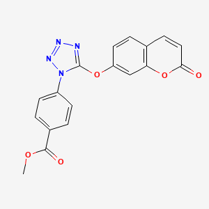 molecular formula C18H12N4O5 B3600906 methyl 4-{5-[(2-oxo-2H-chromen-7-yl)oxy]-1H-tetrazol-1-yl}benzoate 