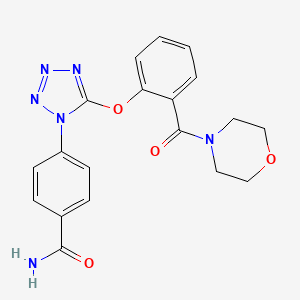 4-{5-[2-(4-morpholinylcarbonyl)phenoxy]-1H-tetrazol-1-yl}benzamide