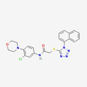 molecular formula C23H21ClN6O2S B3600917 N-[3-CHLORO-4-(4-MORPHOLINYL)PHENYL]-2-{[1-(1-NAPHTHYL)-1H-TETRAZOL-5-YL]SULFANYL}ACETAMIDE 