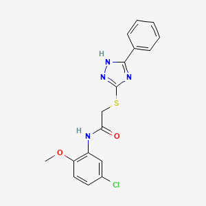 N-(5-Chloro-2-methoxyphenyl)-2-[(5-phenyl-4H-1,2,4-triazol-3-YL)sulfanyl]acetamide