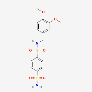 4-N-[(3,4-dimethoxyphenyl)methyl]benzene-1,4-disulfonamide