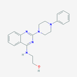 molecular formula C20H23N5O B360098 2-[[2-(4-Phenylpiperazin-1-yl)quinazolin-4-yl]amino]ethanol CAS No. 796887-98-4