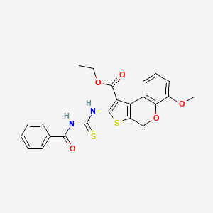 ethyl 2-{[(benzoylamino)carbonothioyl]amino}-6-methoxy-4H-thieno[2,3-c]chromene-1-carboxylate